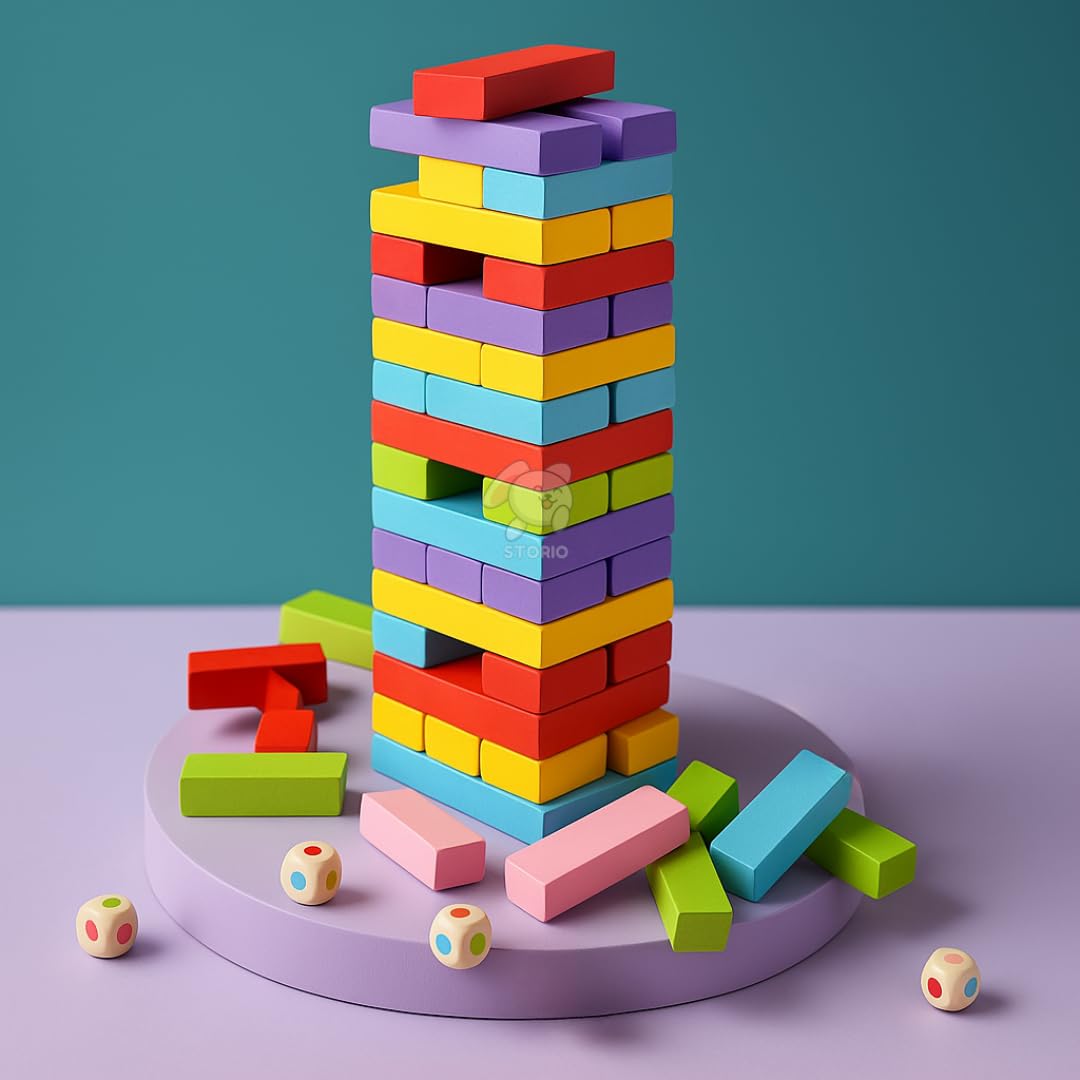 Wooden Blocks Coloring Zenga Toy (Small)