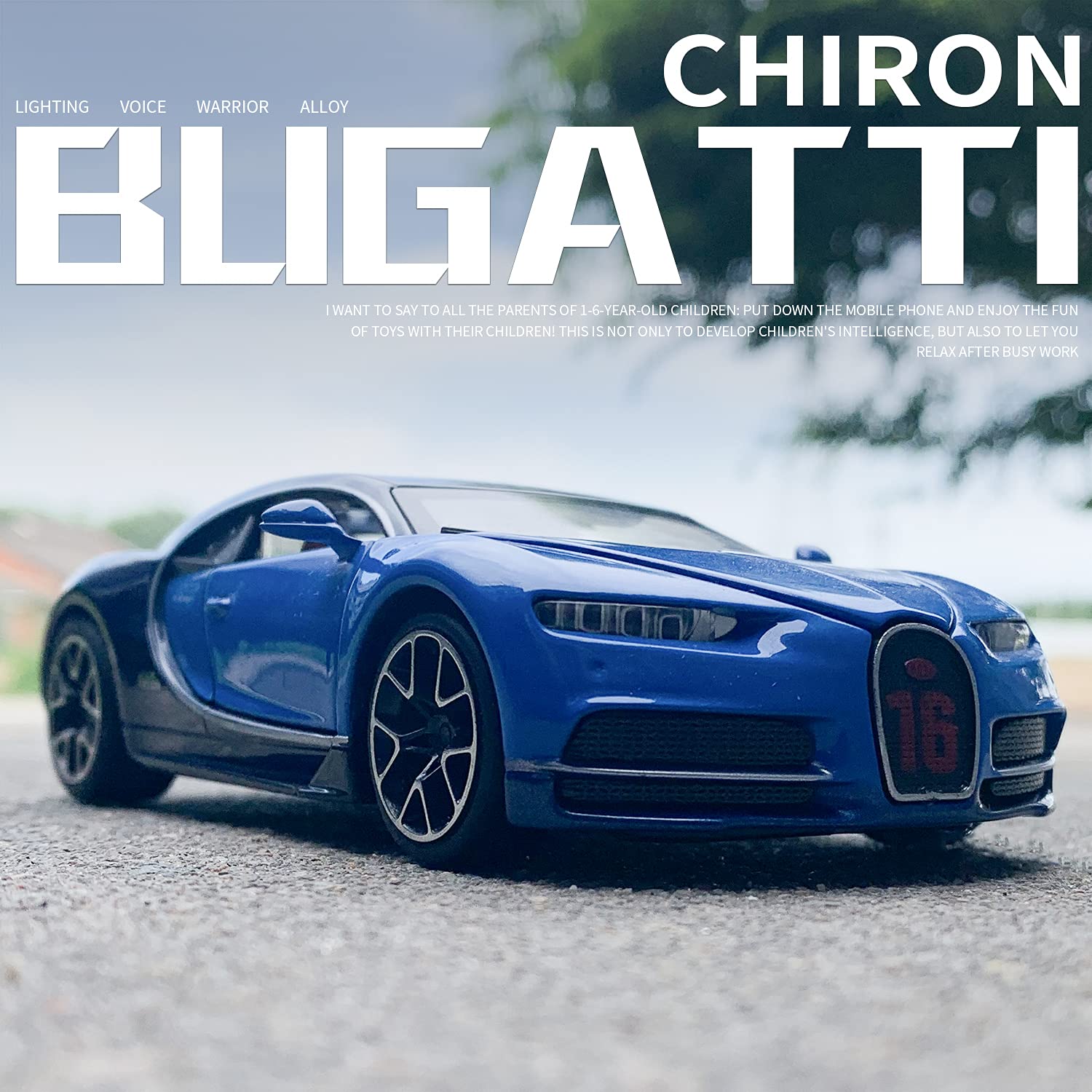1:32 Bugatti Chiron zinc Alloy Pull Back Car