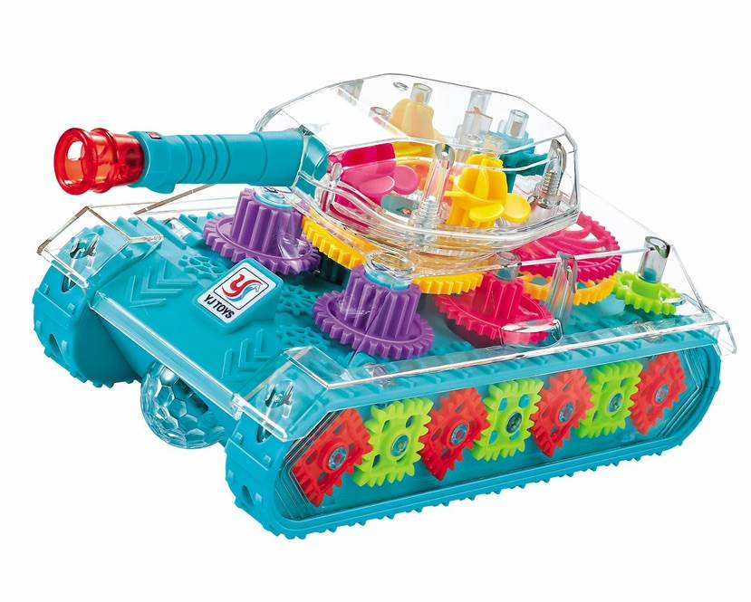Gear Wheel Transparent Electric Mini Toy Tank
