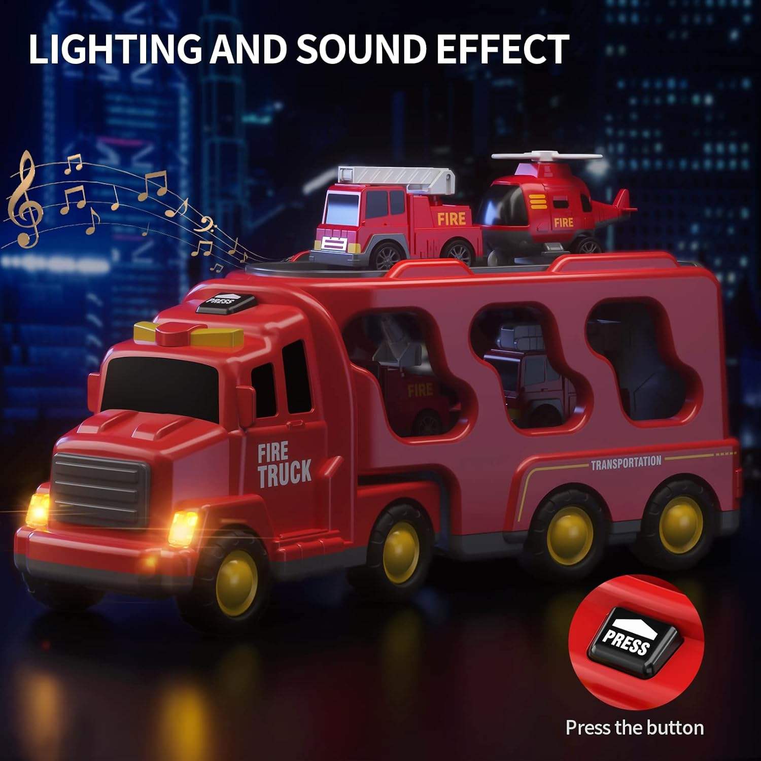 BIG CARRIER TRUCKS WITH SMALL CARS || RED FIREBRICATE