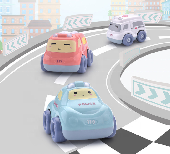 MUSICAL PULL BACK EMERGENCY VEHICLES
