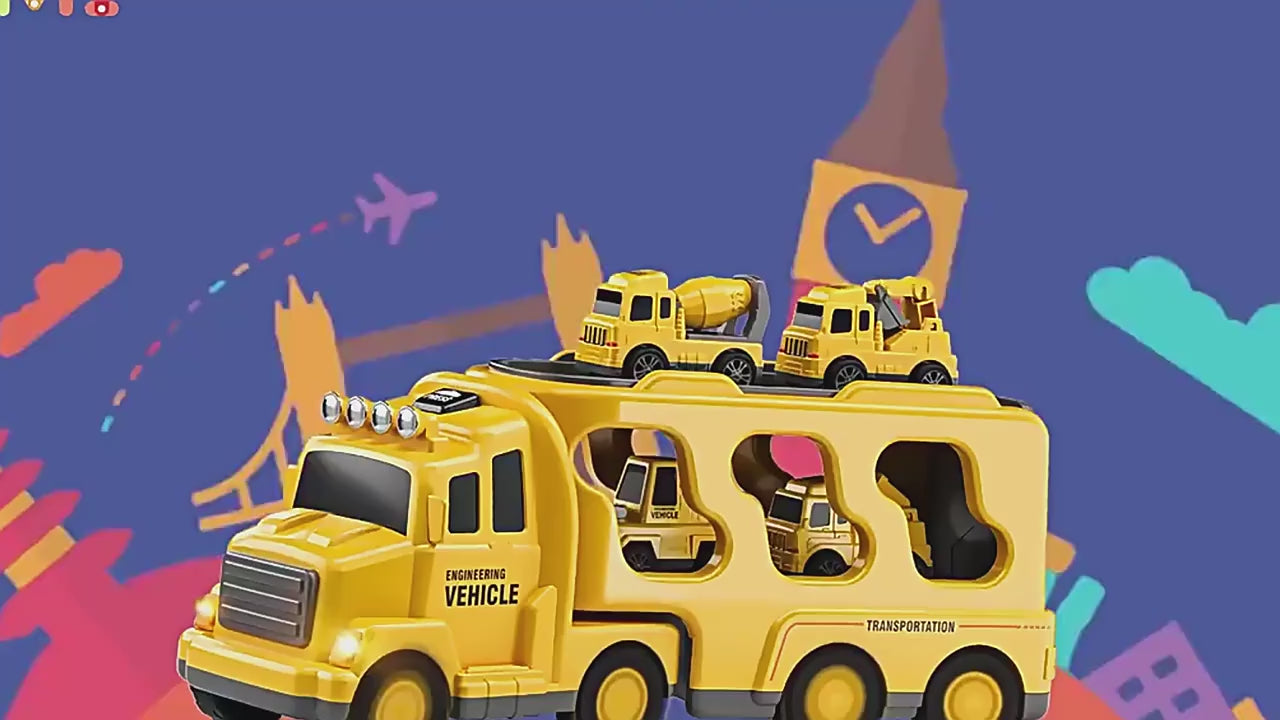 BIG CARRIER TRUCKS WITH SMALL CARS || YELLOW CONSTRUCTUN TRUCK